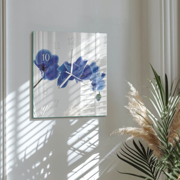 Skleněné hodiny Orchidej zskb-30x30-00084722