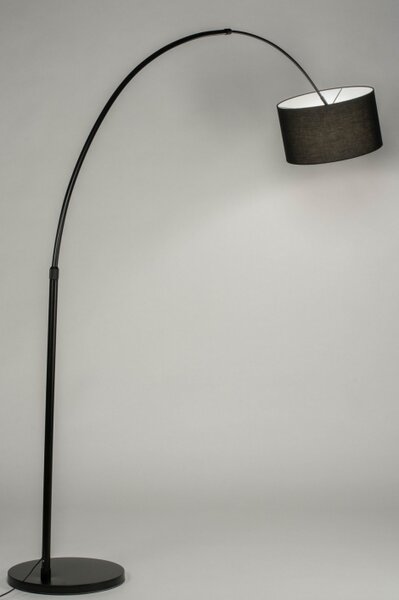 Stojací designová oblouková lampa Dallas Black and Black (LMD)