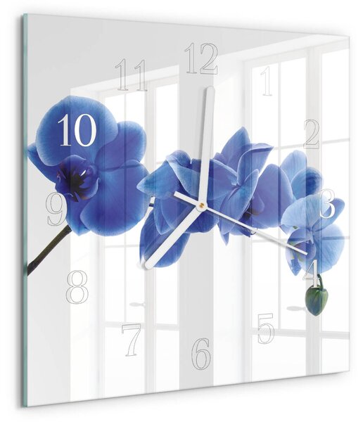 Skleněné hodiny Orchidej zskb-30x30-00084722