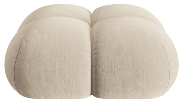-25 % Dny MOMENTI– Cosmopolitan Design Světle béžová sametová podnožka Loretto 90 x 90 cm
