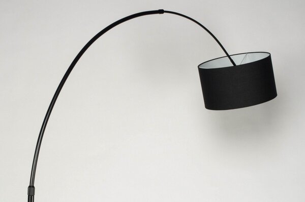 Stojací designová oblouková lampa Dallas Black and Black (LMD)