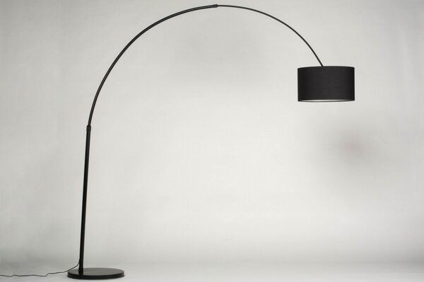 Stojací designová oblouková lampa Dallas Black and Black (LMD)