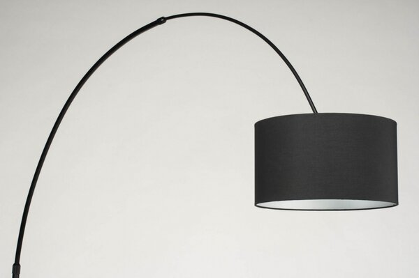 Stojací designová oblouková lampa Dallas Black and Black (LMD)