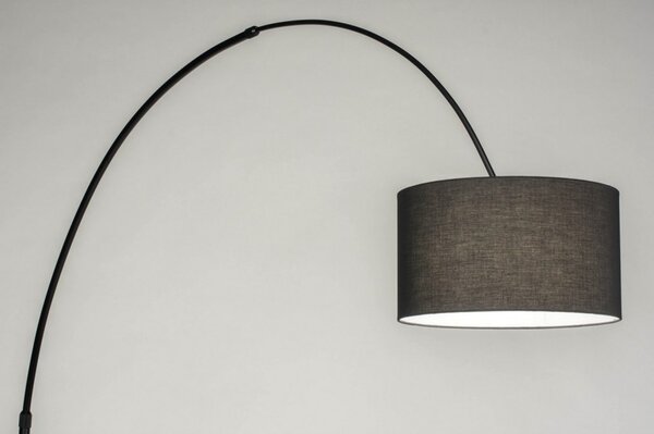 Stojací designová oblouková lampa Dallas Black and Black (LMD)