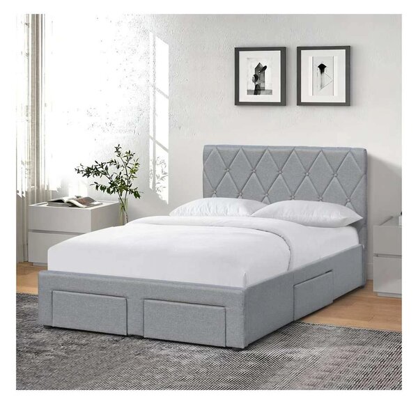 Postel Betina 120 x 200 cm, šedá