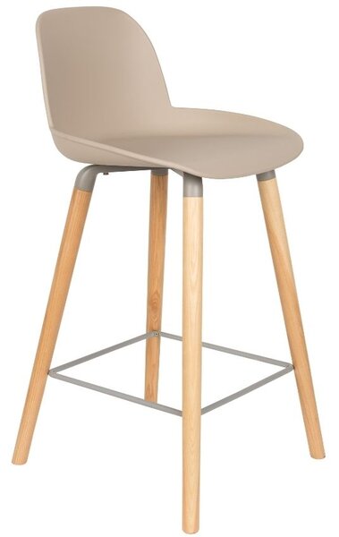 Béžová plastová barová židle ZUIVER ALBERT KUIP 65 cm