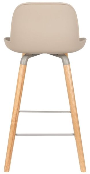 Béžová plastová barová židle ZUIVER ALBERT KUIP 65 cm
