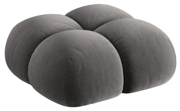 -25 % Dny MOMENTI– Cosmopolitan Design Šedá sametová podnožka Loretto 90 x 90 cm