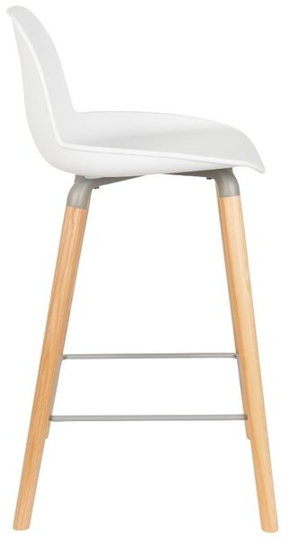Bílá plastová barová židle ZUIVER ALBERT KUIP 65 cm