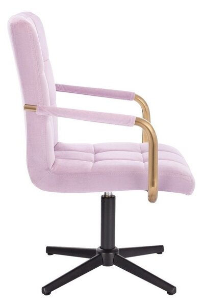 LuxuryForm DESIGN Židle VERONA GOLD VELUR na černém kříži - levandule