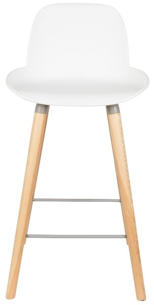 Bílá plastová barová židle ZUIVER ALBERT KUIP 65 cm