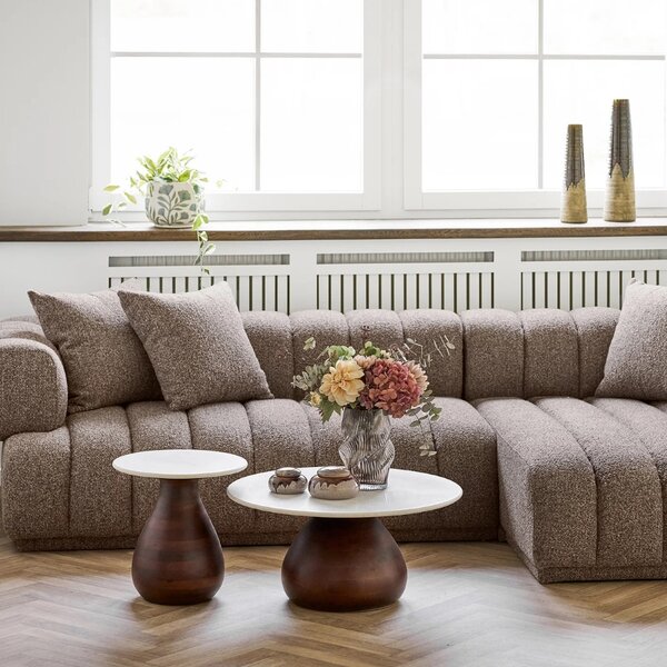 -25 % Dny MOMENTI– Nordic Living Hnědá skleněná váza Emine 25 cm