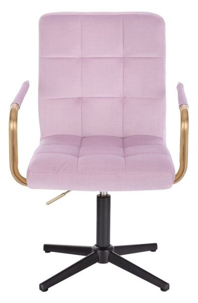 LuxuryForm DESIGN Židle VERONA GOLD VELUR na černém kříži - levandule