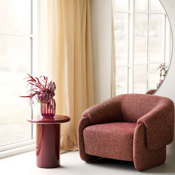 -25 % Dny MOMENTI– Nordic Living Růžová skleněná váza Zia 21 cm