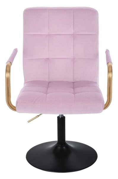 LuxuryForm DESIGN Židle VERONA GOLD VELUR na černém talíři - levandule