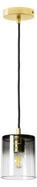 Light for home - Závěsné Svítidlo na Lanku 19603 "ROBERTO" – Luxusní Elegance v Každém Detailu, 1x60W, E27, Zlatá