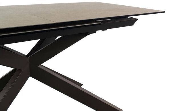 Hnědý keramický rozkládací jídelní stůl Kave Home Atminda 160/210 x 90 cm