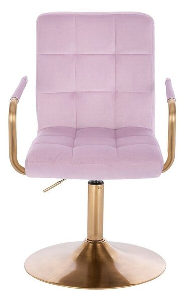 LuxuryForm DESIGN Židle VERONA GOLD VELUR na zlatém talíři - levandule