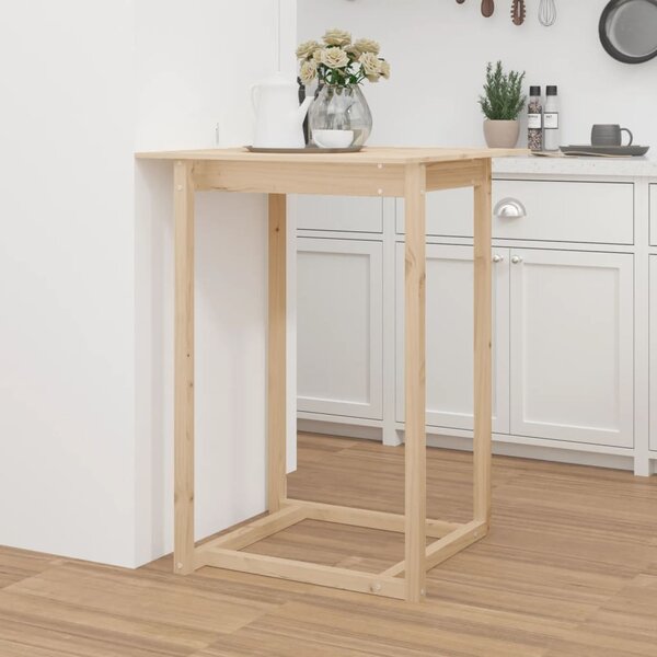 Barový stolek 80 x 80 x 110 cm masivní borové dřevo