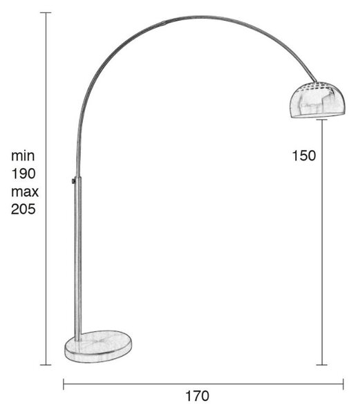 Měděná stojací lampa ZUIVER BOW