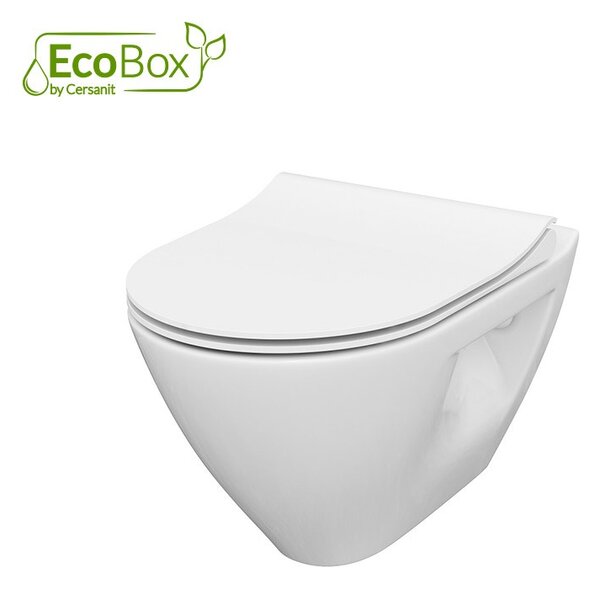 Cersanit Mille, System50 MECH podomítkový rám + závěsná wc mísa Mille Plus CleanOn + chromové tlačítko MOVI II, S701-752