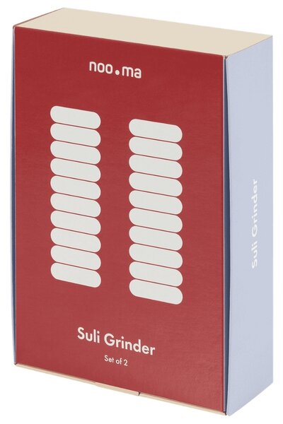 Noo.ma Zeleno-žlutý set dřevěné slánky a pepřenky Suli