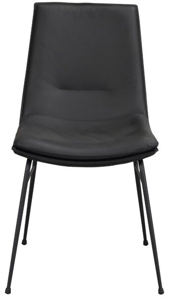-25 % Dny MOMENTI– Černá kožená jídelní židle ROWICO LOWEL