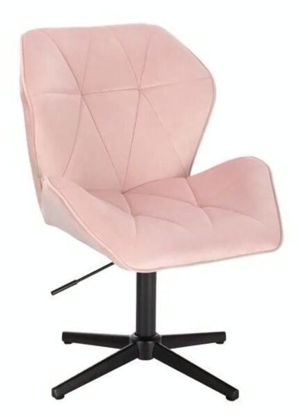 LuxuryForm DESIGN Židle MILANO MAX VELUR na černém kříži - světle růžová