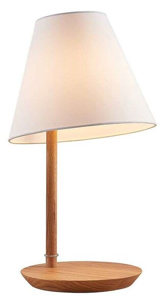 Lucande - Jinda Stolní Lampa White/Wood - Lampemesteren