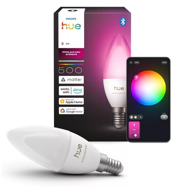 LED RGBW Stmívatelná žárovka Philips Hue WACA B39 E14/3,7W/230V 1000-20000K