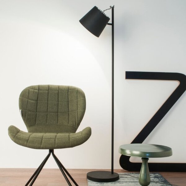 -25 % Dny MOMENTI– Černá stojací lampa ZUIVER BUCKLE 150 cm