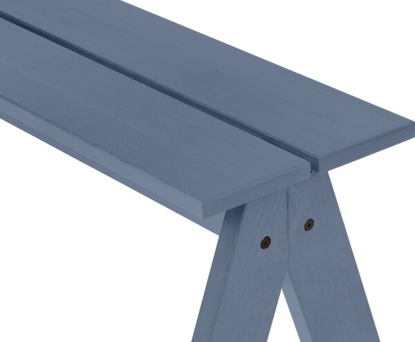 Noo.ma Modrá dřevěná zahradní lavice Navo 120 cm