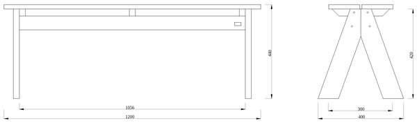 Noo.ma Zelená dřevěná zahradní lavice Navo 120 cm
