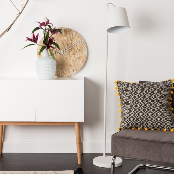 -25 % Dny MOMENTI– Bílá stojací lampa ZUIVER BUCKLE