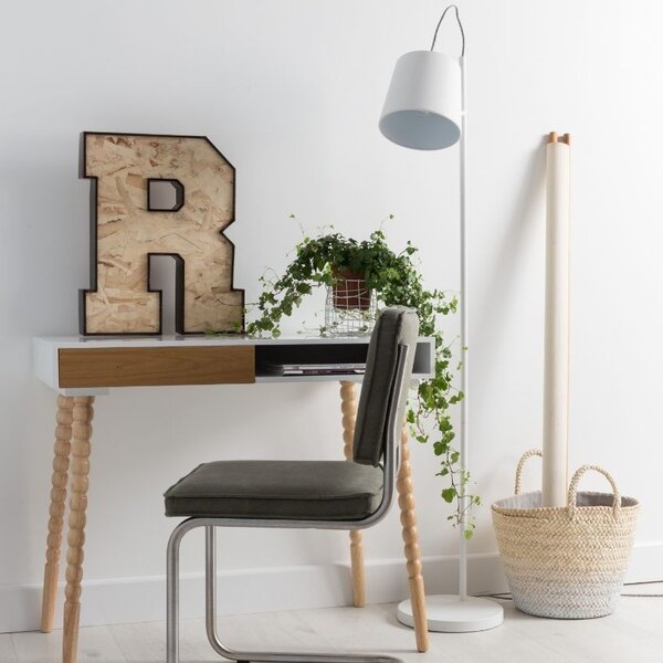 -25 % Dny MOMENTI– Bílá stojací lampa ZUIVER BUCKLE