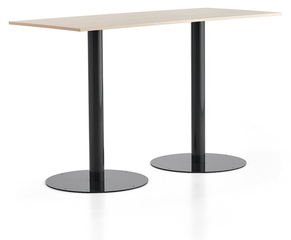 AJ Produkty Barový stůl ALVA, 1800x800x1100 mm, antracitová, bříza