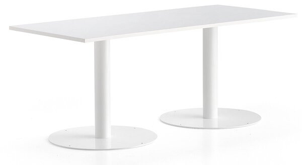 AJ Produkty Stůl ALVA, 1800x800x720 mm, bílá, bílá