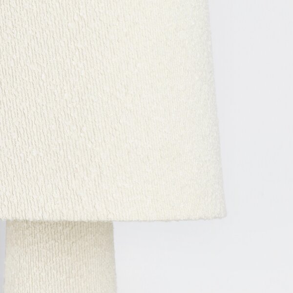 Bizzotto Bílá bouclé stojací lampa Radha 120 cm