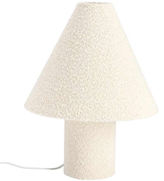 Bizzotto Bílá bouclé stolní lampa Radha