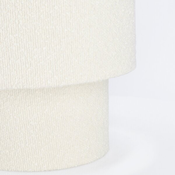 Bizzotto Bílá bouclé stolní lampa Radha