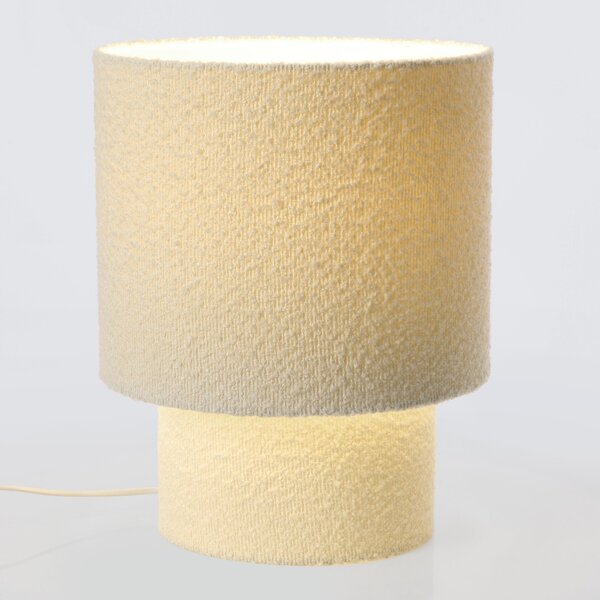 Bizzotto Bílá bouclé stolní lampa Radha