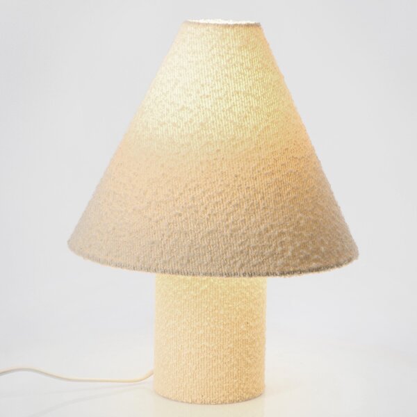 Bizzotto Bílá bouclé stolní lampa Radha