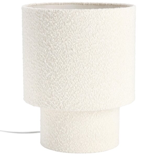 Bizzotto Bílá bouclé stolní lampa Radha