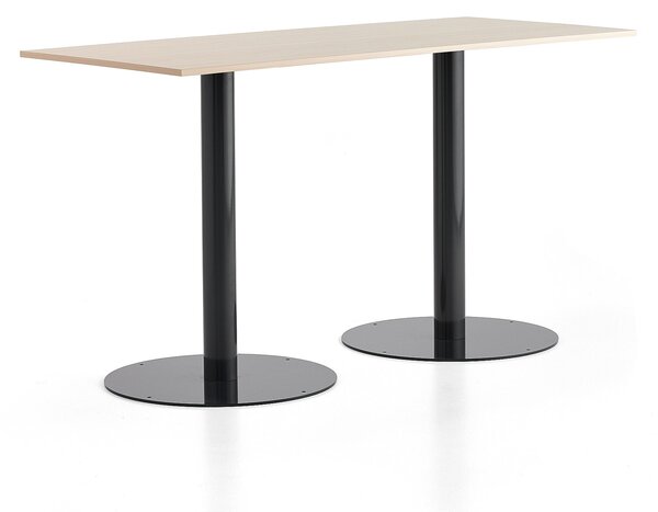 AJ Produkty Barový stůl ALVA, 1800x800x1000 mm, antracitová, bříza