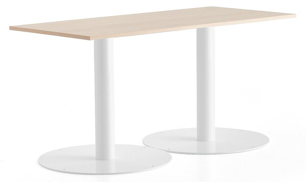 AJ Produkty Stůl ALVA, 1400x700x720 mm, bílá, bříza