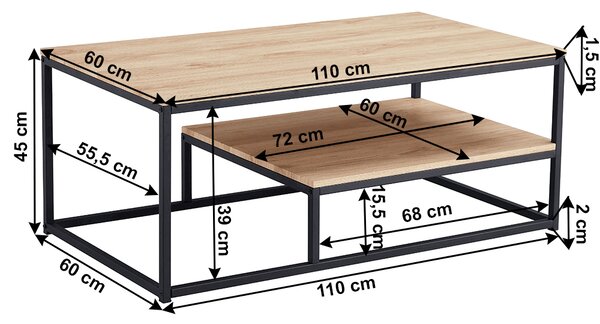 Konferenční stolek Lavonia (hnědá)