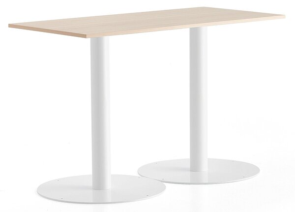 AJ Produkty Stůl ALVA, 1400x700x900 mm, bílá, bříza