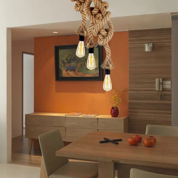 HADEX Závěsné lanové svítidlo 150cm, 3xE27
