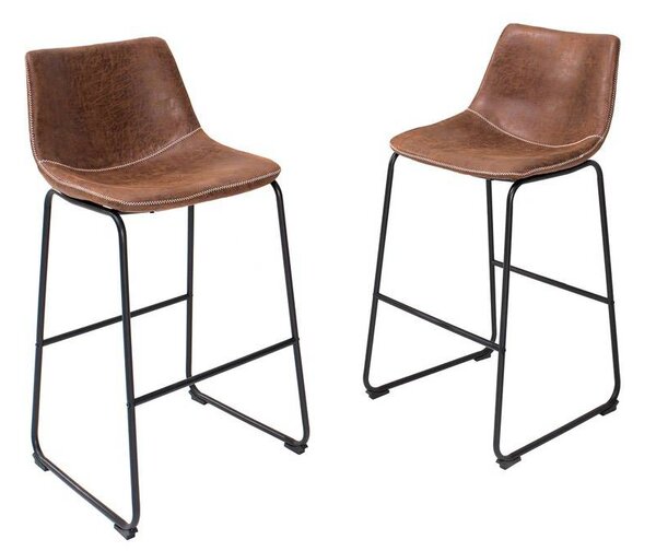 Designová barová židle Alba hnědá