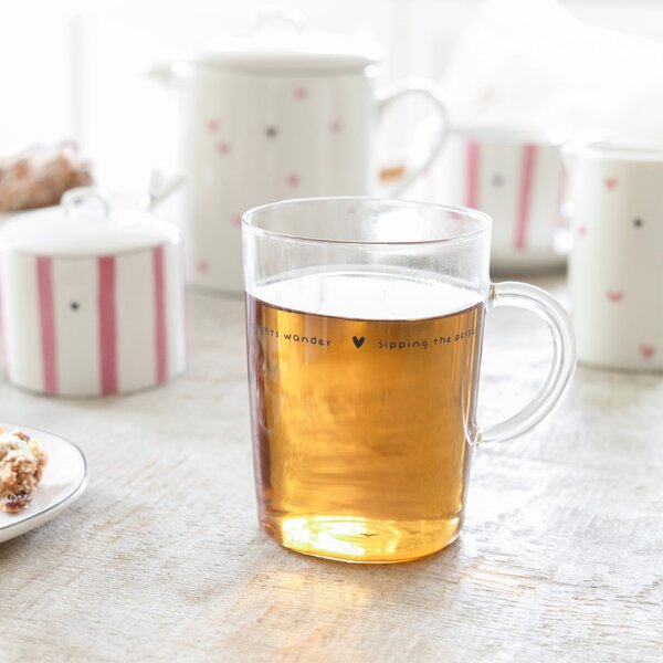 Vysoký skleněný hrnek Tea 400 ml